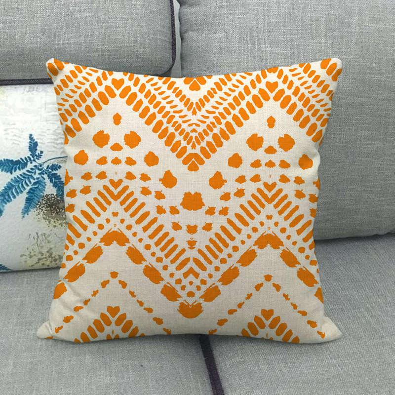Simple Pattern Series Digital Printing Short Plush Pillow Covers Decorative For Car Sofa Office Cushion Cover Home Goods