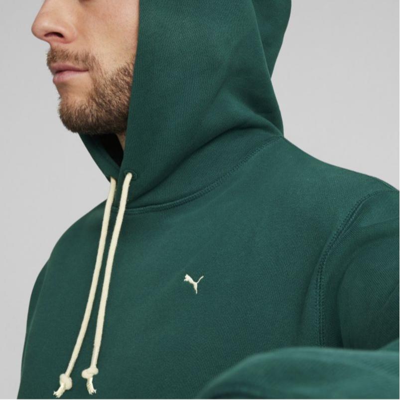 Puma Mmq Hoodie Solid Color Casual Pullover Sweatshirt Men Hoodies Green 624011-43