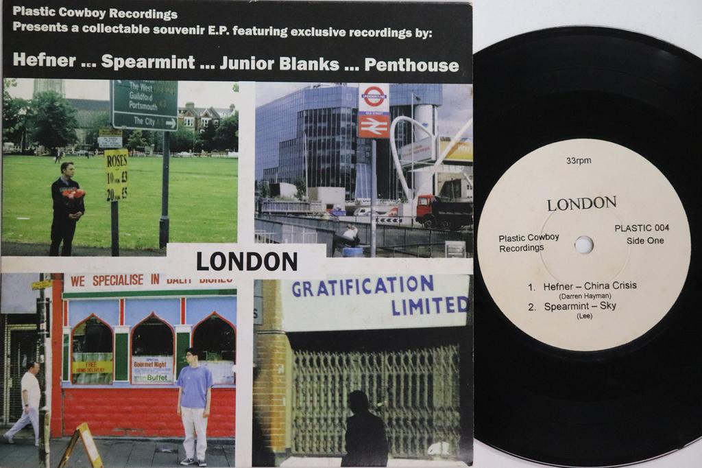 7inch Record VARIOUS London China Crisis Sky Taste PLASTIC004 Plastic Cowboy 1998 UK Rock Used