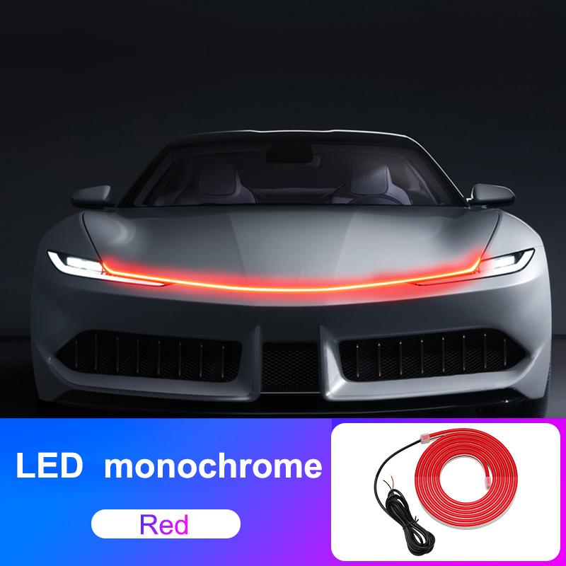 LED Daytime Running Light Universal Car Front Hood Decorative Lights DRL With Start Scan Dynamic Stream Auto Headlight Strip