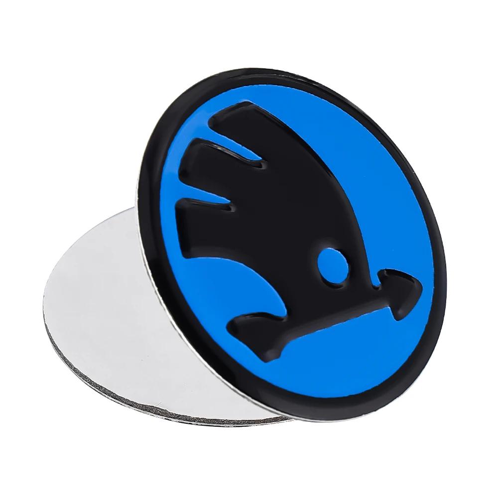 Επίσημα Εμβλήματα Τιμονιού Αυτοκινήτου από Κράμα Αλουμινίου 43/44mm για Skoda Rapid Spaceback Superb Octavia Rapid Fabia Αξεσουάρ Εσωτερικού Αυτοκινήτου