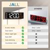 JALL 16" Large Digital Wall Mount Clock, Count Down Timer, Alarm, Big LED, RGB Color, DST, Temperature for Living Room Classroom Desk, Xmas, Birthday
