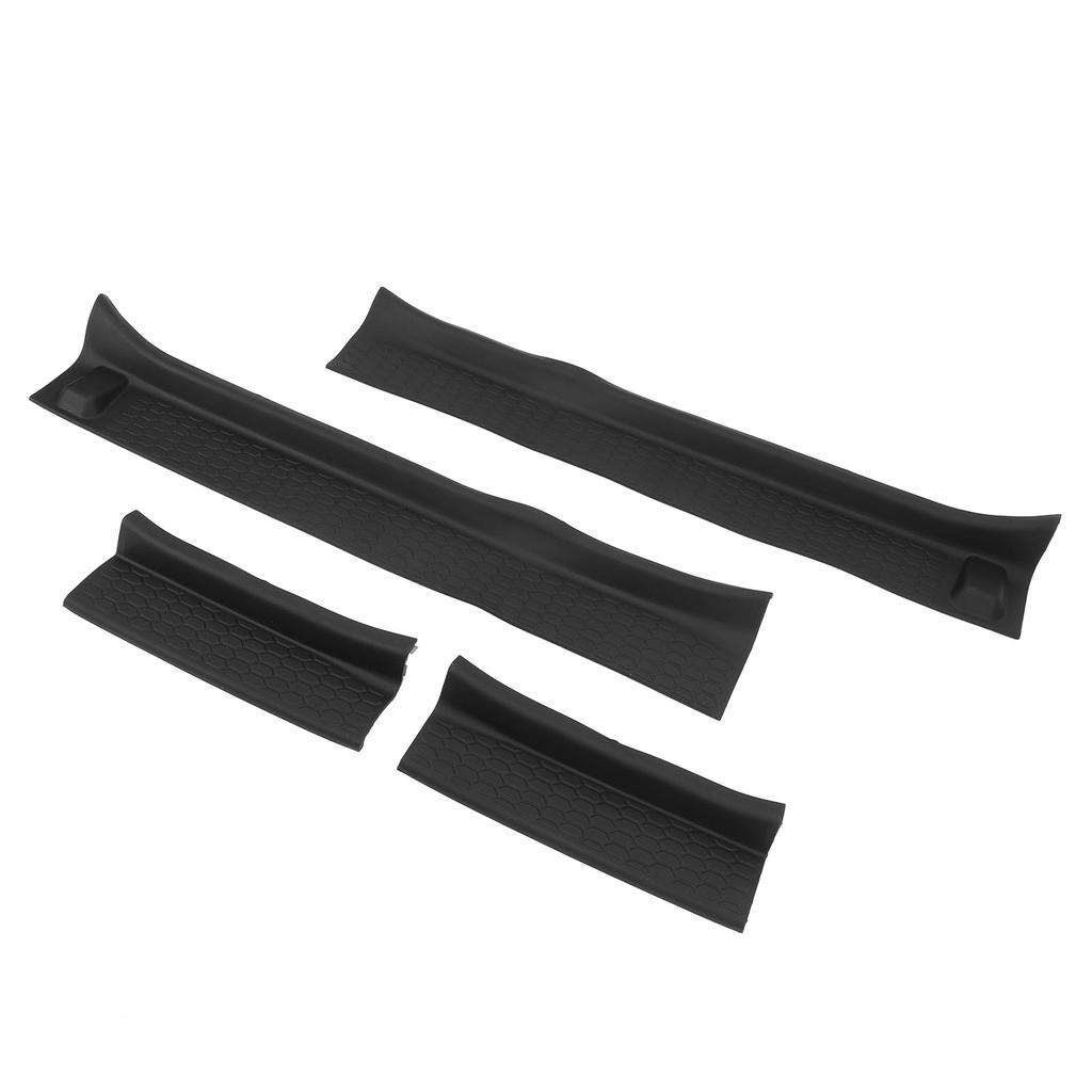 Door Sill Guards Black Rubber Front Rear 4 Doors Sill Protector Kit for JL JT 2018?2024 Door