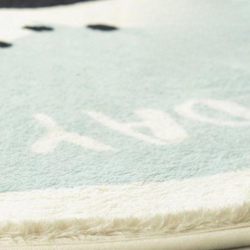 Cartoon Style Bedroom Decor Plush Carpet Home Fluffy Soft Floor Mat Cute Round Carpets for Living Room Thick Non-slip Lounge Rug
