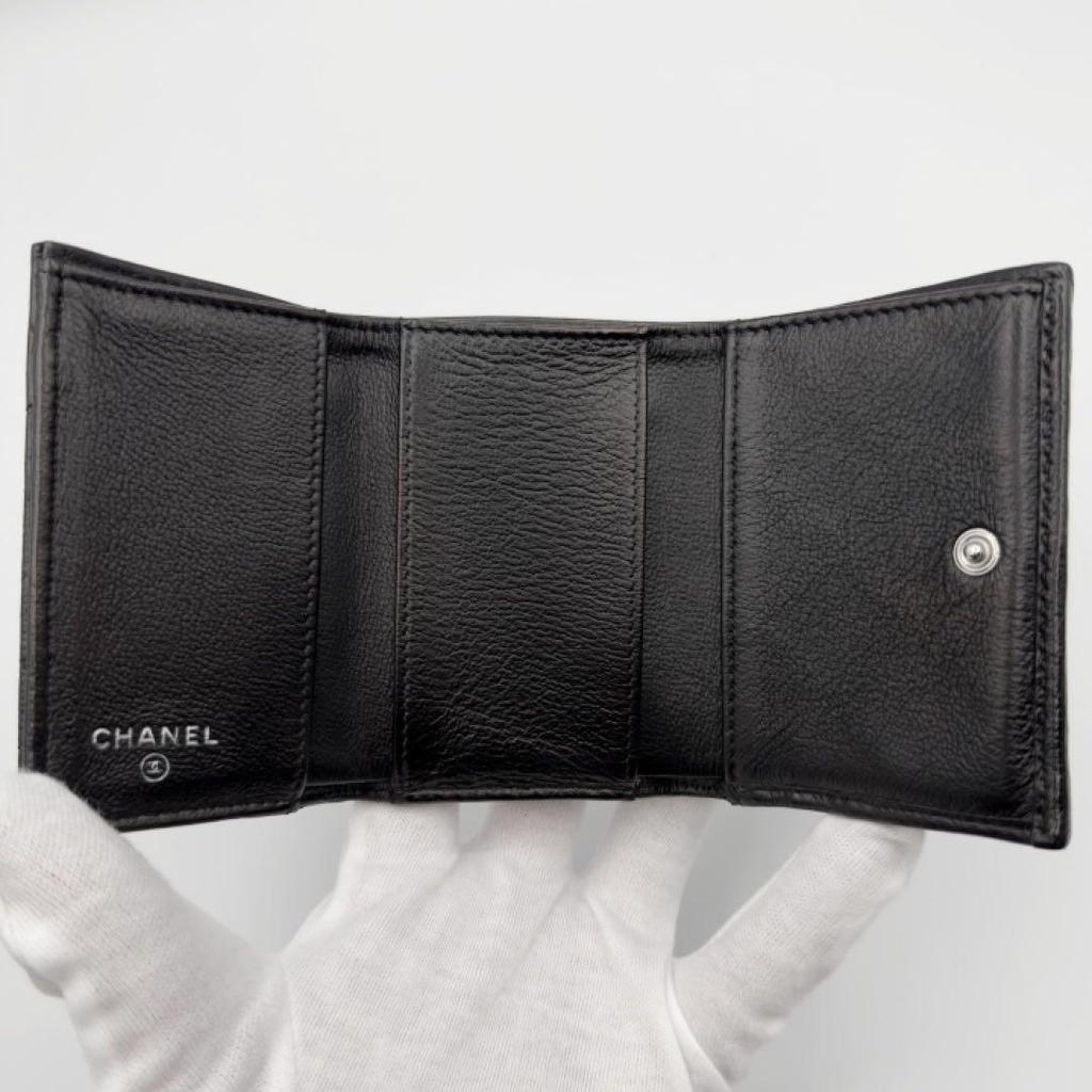 Used Domestic genuine product, Chanel wallet, Matelass, Compact wallet, Mini wallet, Black