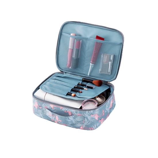 Portable Travel Waterproof Flower Flamingo Cosmetic Bag Mini Wash Pouch Handbag
