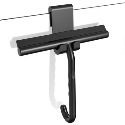 Duschabzieher Ergonomischer Runder Griff All-in-One Silikonwischer Eingehängter Haken Badezimmerfliesen Autoreinigungsgerät