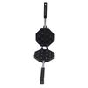 Egg Waffle Pan Aluminum Alloy Anti Stick Anti Scald Handle Bubble Waffle Maker for Home Commercial Use