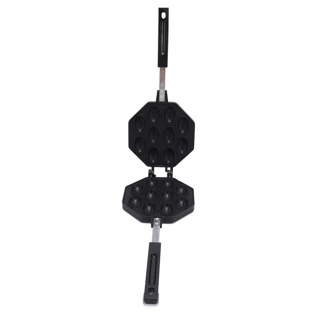 Egg Waffle Pan Aluminum Alloy Anti Stick Anti Scald Handle Bubble Waffle Maker for Home Commercial Use