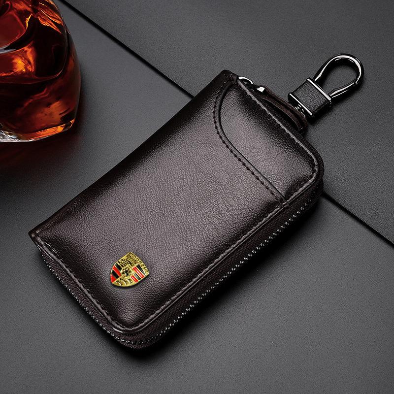 Dreidimensionales Metall-Logo Auto-Schlüsselanhänger für Porsche Cayenne Panamera Macan 911 718 Taycan Boxster Cayman 918 Pajun