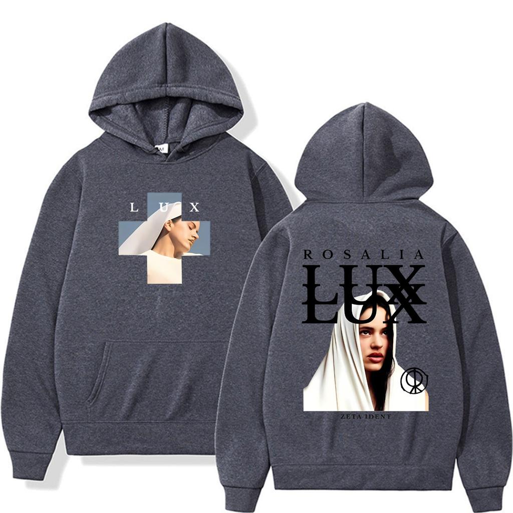 Singer Rosalia Lux Tour 2026 Graphic Hoodie Unisex Y2k Clothing Vintage Oversized Hoodies Hip Hop Style Trending Sweatshirts