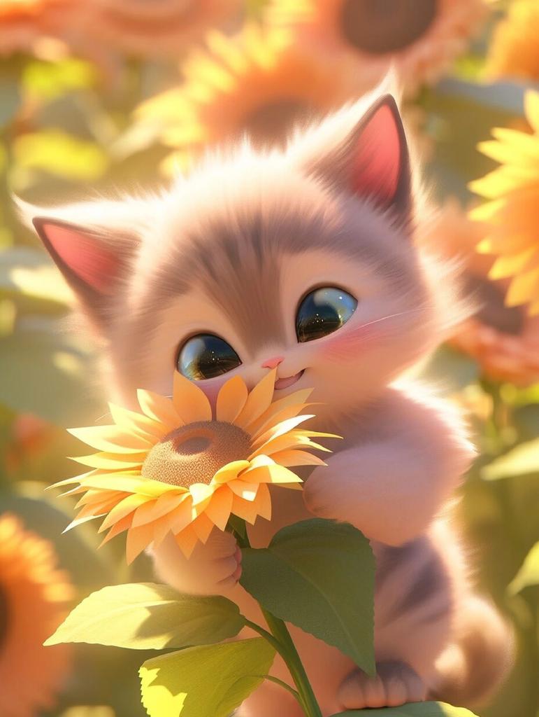 Full Diamond Embroidery Cat Animal New Collection Kits Art Diamond Painting Sunflower Mosaic Home Decoration