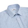 Daks Men S Linen Blend Micro Pattern Regular Fit dreSS Shirt dmS3Shdl122b1 