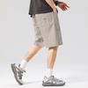 Lightweight Linen Cotton Brocade Summer Thin Five Pocket Pants Versatile Straight Leg Men's Casual Shorts for Commuting