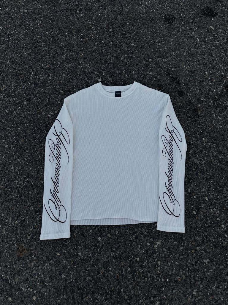 American Cross-Border Floral Print White Casual Long-Sleeve T-Shirt