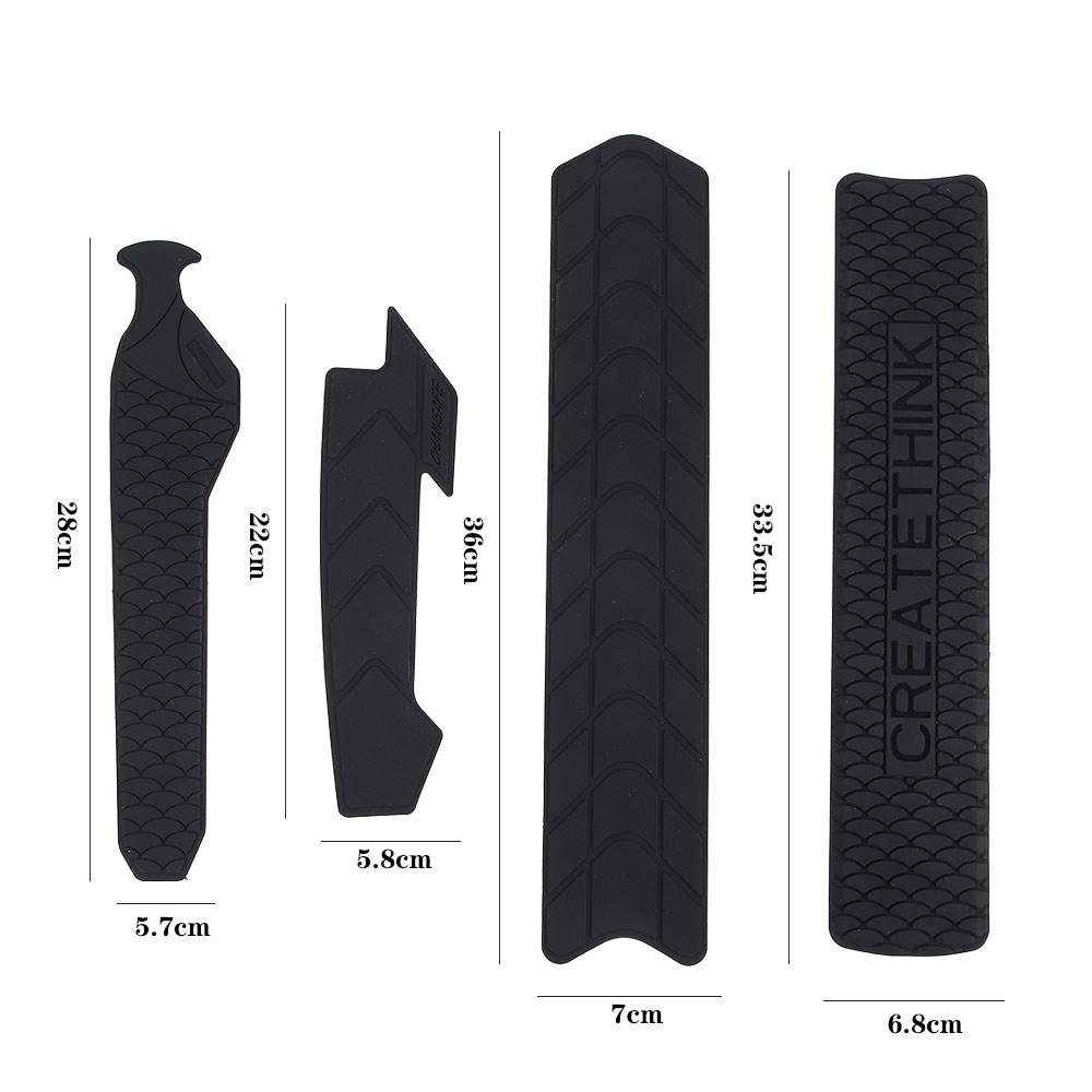 Road Removeable Bicycle Paster Frame Stickers Posted Guards Bicycle Chain Protector Chain Cover Pad