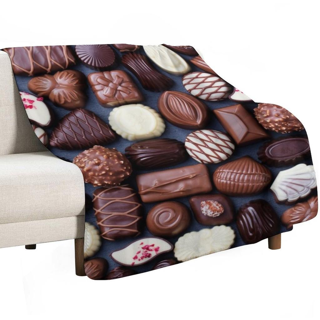 Chocolate Throw Blanket Soft Plush Blanket as Housewarming Gift