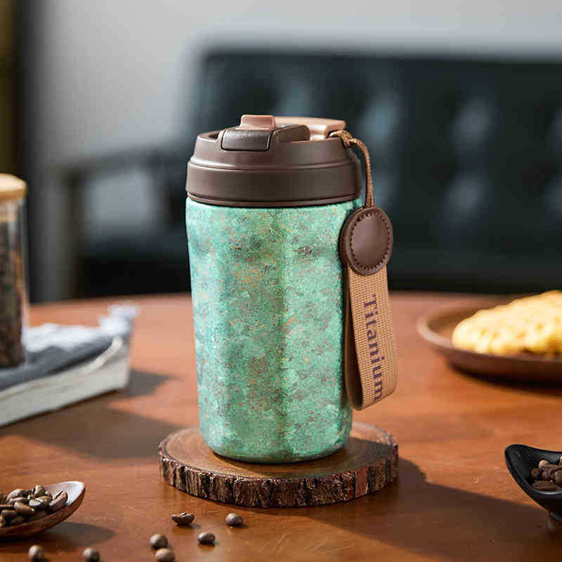 420ml Pure Titanium Vacuum Bottle Pure Titanium Coffee Cup, Made of Anti Mold and Anti Drop Pure Titanium Material