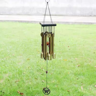 Butterfly Tube-shaped Wind Chime Hollow 8-tube Metal Multi-tube Bell Anti-rust Student Gift