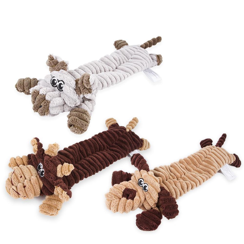 Plush Cute Plush Toys Squeak Pet Pig Animal Plush Toy Dog Chew Squeaky Whistling Involved Dog Toys for Small Large Dogs