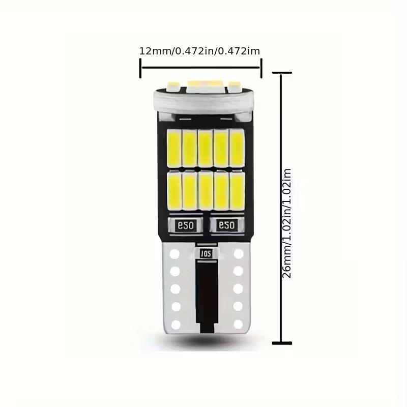 10x W5W T10 Led Bulbs Canbus 4014 SMD 6000K 168 194 Led 5w5 Car Interior Dome Reading Linse Plate Light Signal Lamp