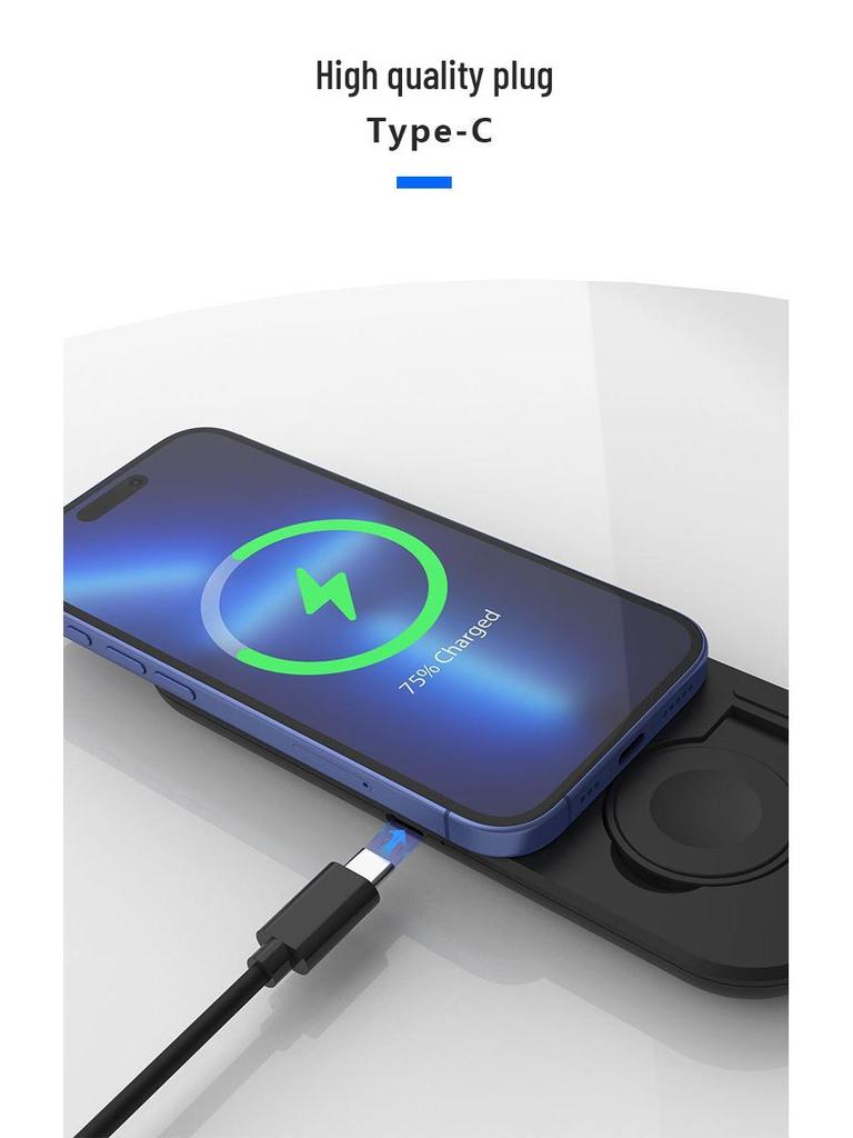 3-in-1 Wireless Charger for Apple Watch and Phone
