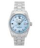Star Contemporary Stainless Steel Ice Blue Dial Automatic RE-AU0109L 100M Men's Watch