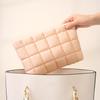 Large Capacity Cotton Clutch Bag Storage Bag Cosmetic Bag Fashion Quilted Padded Makeup Bag  Travel