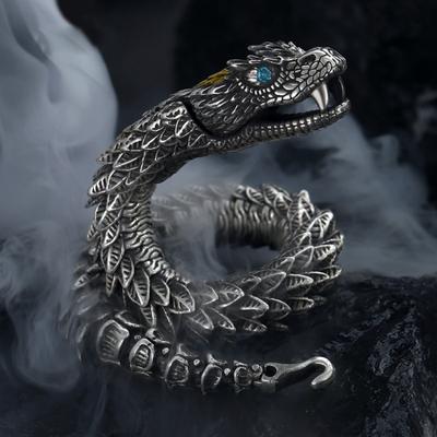 Neues Herren-High-End-Armband mit personalisierter Medusa-Klapperschlange und Hip-Hop-Dominanz-Trend