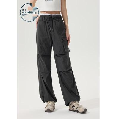 Women's Korean Style Straight-Leg Cargo Pants