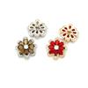 5pcs Colorful Zircon Flower Design Luxury Shank Buttons Of Clothing Elegant High Quality Shinning Rhinestone Sewing Button