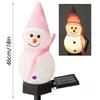 LED Snowman Solar Garden Light Outdoor Waterproof Ground Stake Lamp Solar Powered Pathway Lights for Christmas Lawn Yard Patio Holiday Decor