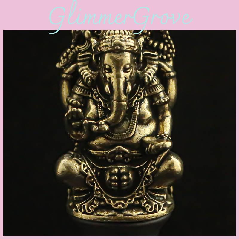 Lord Ganesa Metal Statue For Feng Shui Enhancements And Spiritual Ambiance
