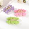 AWAYTR Cotton Love Heart Hair Claws Plastic Floral Hair Clips Crab For Women Girl Gift Hair Accessories Valentine Headwear