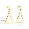 Geometric Stud Earrings Round Triangle Fringed Earrings Stainless Steel Plated 18K Gold Earrings