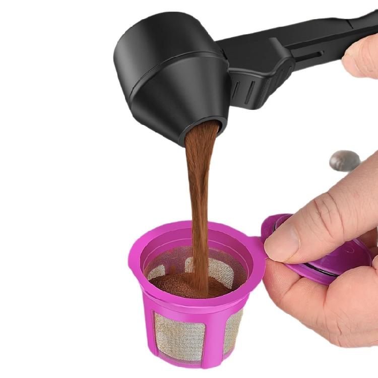 Misurino a Coperchio Scorrevole per Caffè in Polvere Design Anti-Sversamento con Mini Filtro Plastica Resistente Strumento da Cucina per Casa Ufficio