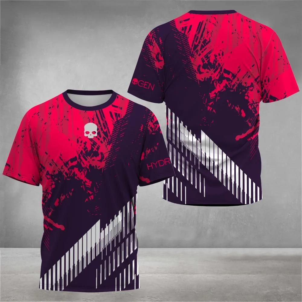 Quick-drying T-shirt Men Summer 2025 Men's Tennis Running 3D Printing Outdoor Daily Summer Fashion Round Neck Quick-drying Short