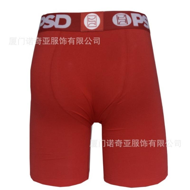 Mens Pure Red Printed Casual Comfortable Underwear For Daily Wear