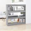 VidaXL Bookcase-Room Divider Sonoma Grey 100x30x103 Cm