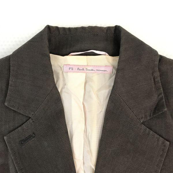 Paul Smith Baumwolljacke Blazer Damen 38 M Braun Gestreift Onward Kashiyama(GEBRAUCHT)