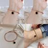 Fashionable Rose Gold Titanium Steel Women's Bracelet With Geometric Shapes