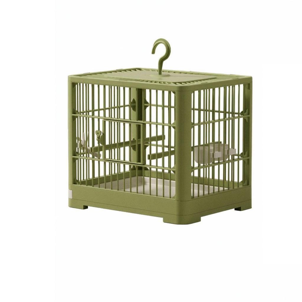 Square Bird Cage Lightweight with Slide-out Tray Lockable for Budgies