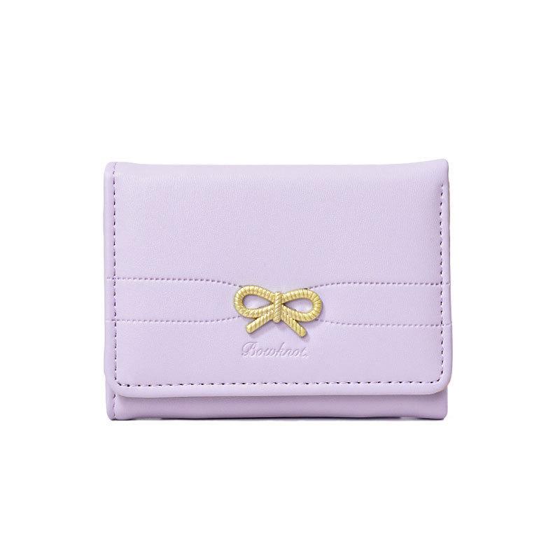 Pu Wallet For Women Short Card Holder With Multiple Card Slots For Daily Use