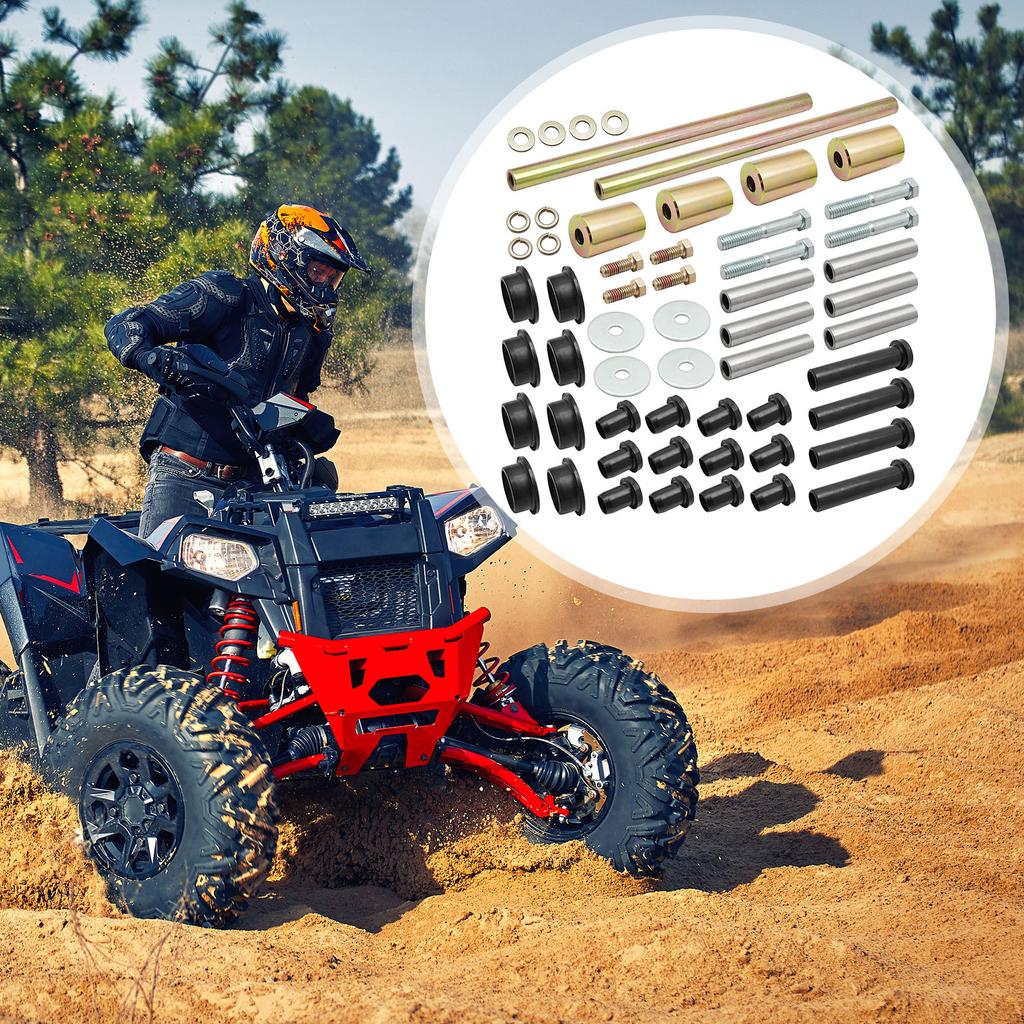 OE:5020826 Hinterradaufhängung Anschlagpuffer Kit Verschleißfest Hintere Obere Aufnahmen Mehrzweck für Polaris Sportsman 400 450 600 700