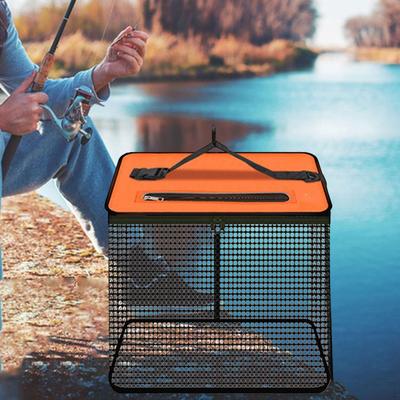Fish Basket Fishing Storage Cage Sturdy Lightweight Multiuse Net Minnow Bucket for Minnows