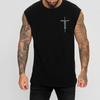Sleeveless Mens Tshirt Loose Summer Casual Cotton Printed Vest