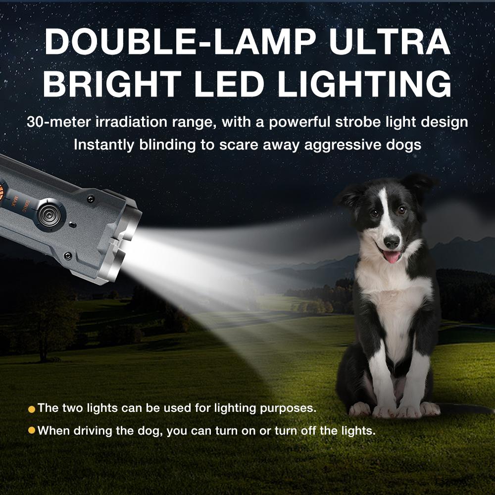 Double Flashlights 32 feet Ultrasonic Pet Dog Repeller Ultrasonic Dog Trainer Pet Training Products Deterrent Barking Stopper