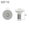 10PCS M2 M3 M4 M5 Silver 304 Stainless Steel Flat Head Hex Hexagon Socket Cap Bolt Countersunk Screw for Parts Replacement / DIY