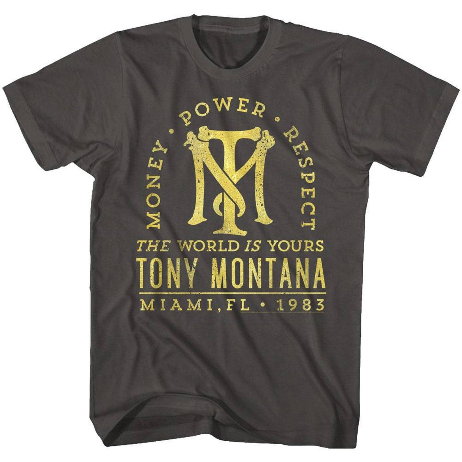 Scarface Gold Text Smoke T-Shirt 3XL