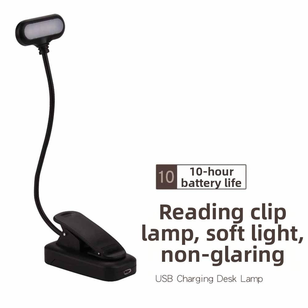 Mini LED Book Light Flexible Reading Table Lamp Portable Clip-On Lamp  Reading